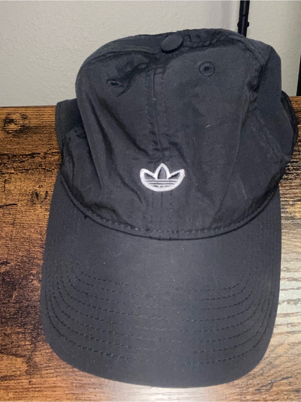 adidas Black Cap with White Trefoil Logo